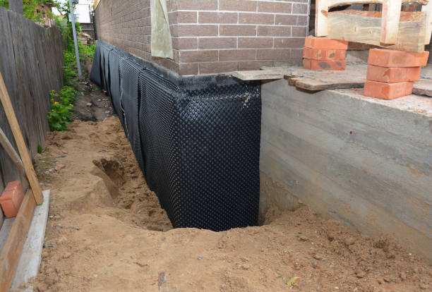 Happy homeowners after waterproofing job in Plainview
